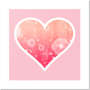 Kawaii Magical Rose Heart Posters and Art